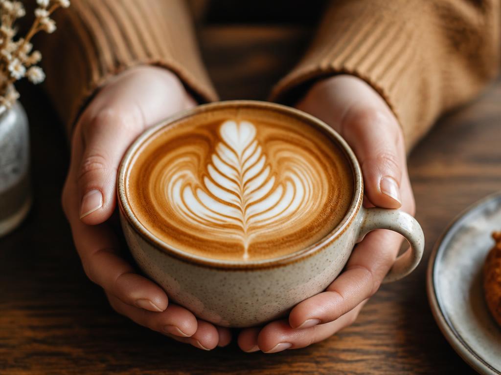 Latte art prepared at Morning Grind